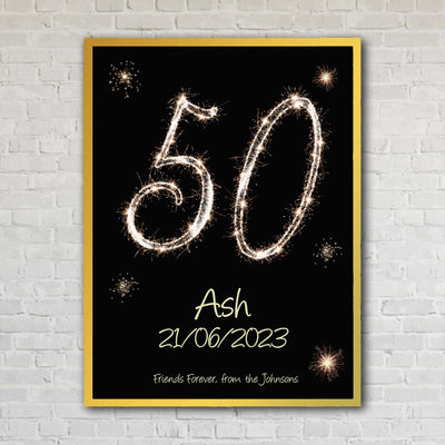 Sparkler Numbers Custom Artwork