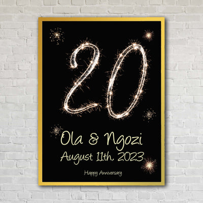 Sparkler Numbers Custom Artwork