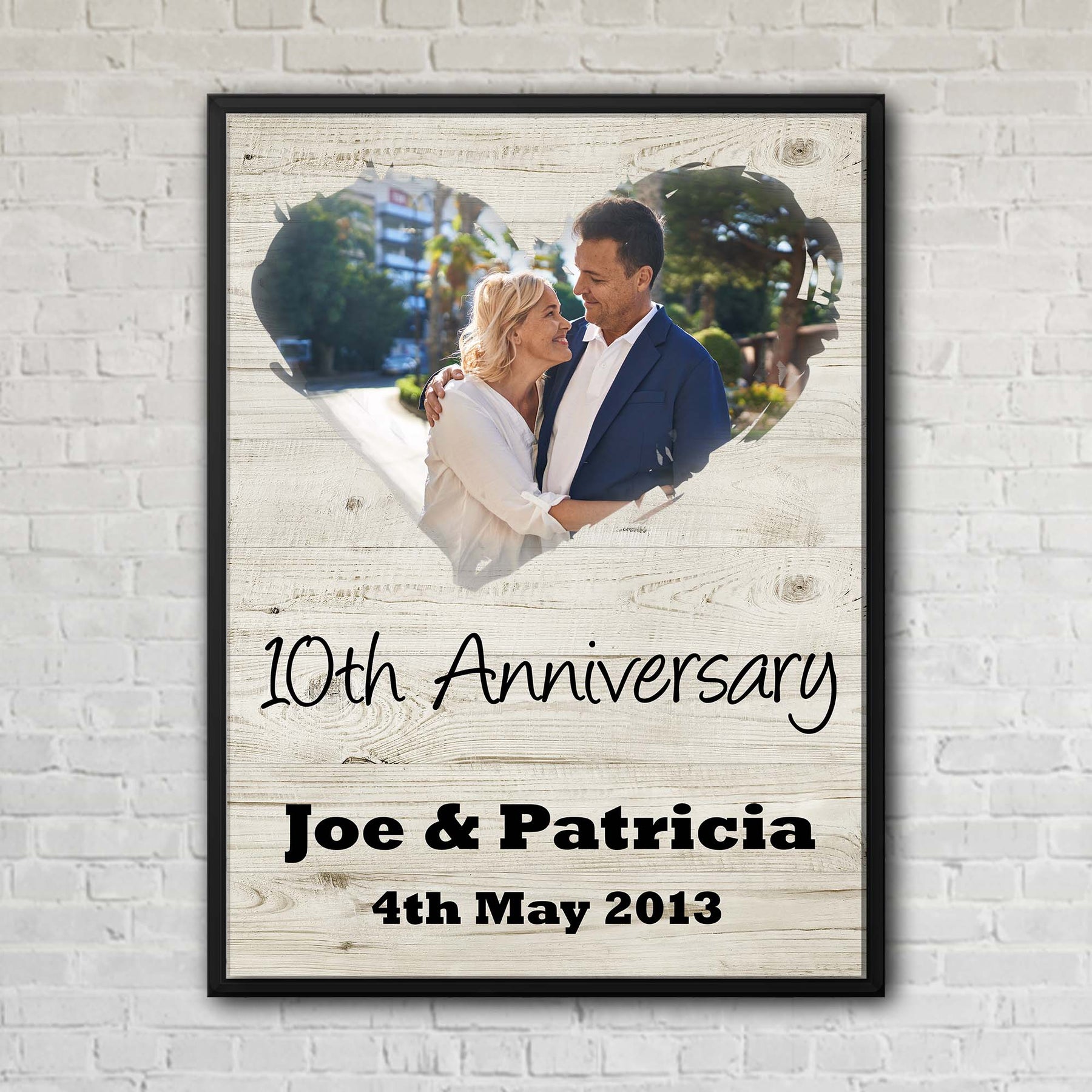 Heart Photo Insert Heart Shaped Photo with Message Custom Artwork – Turned Art