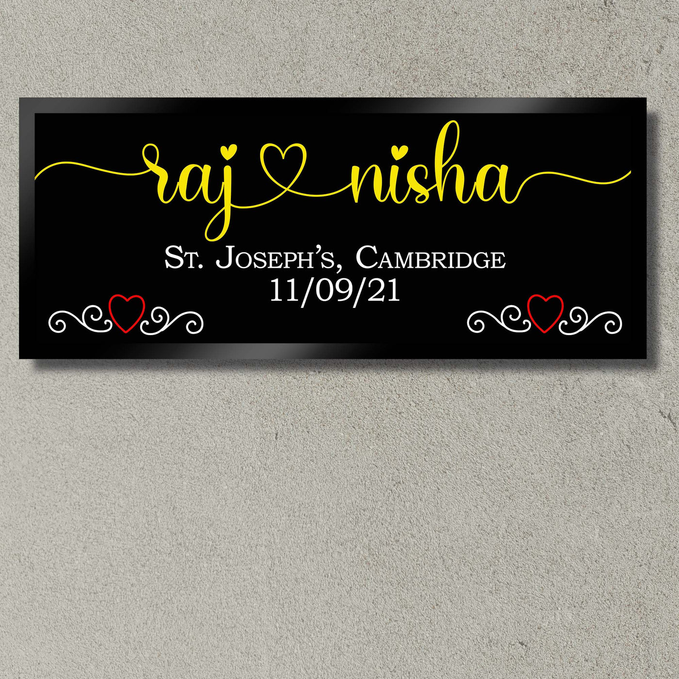 Illuminated Artwork "Couples Names Sign" with Personalisation