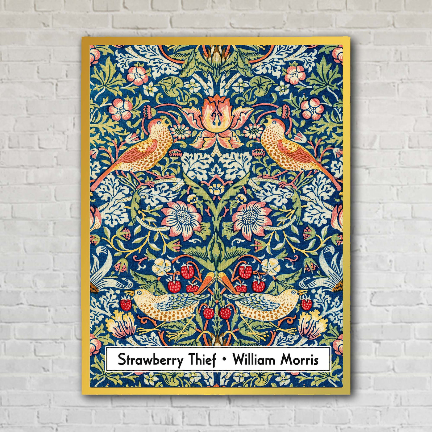 "Strawberry Thief" by William Morris on Canvas, Framed Prints, Framed Canvas, Acrylic or Print-only