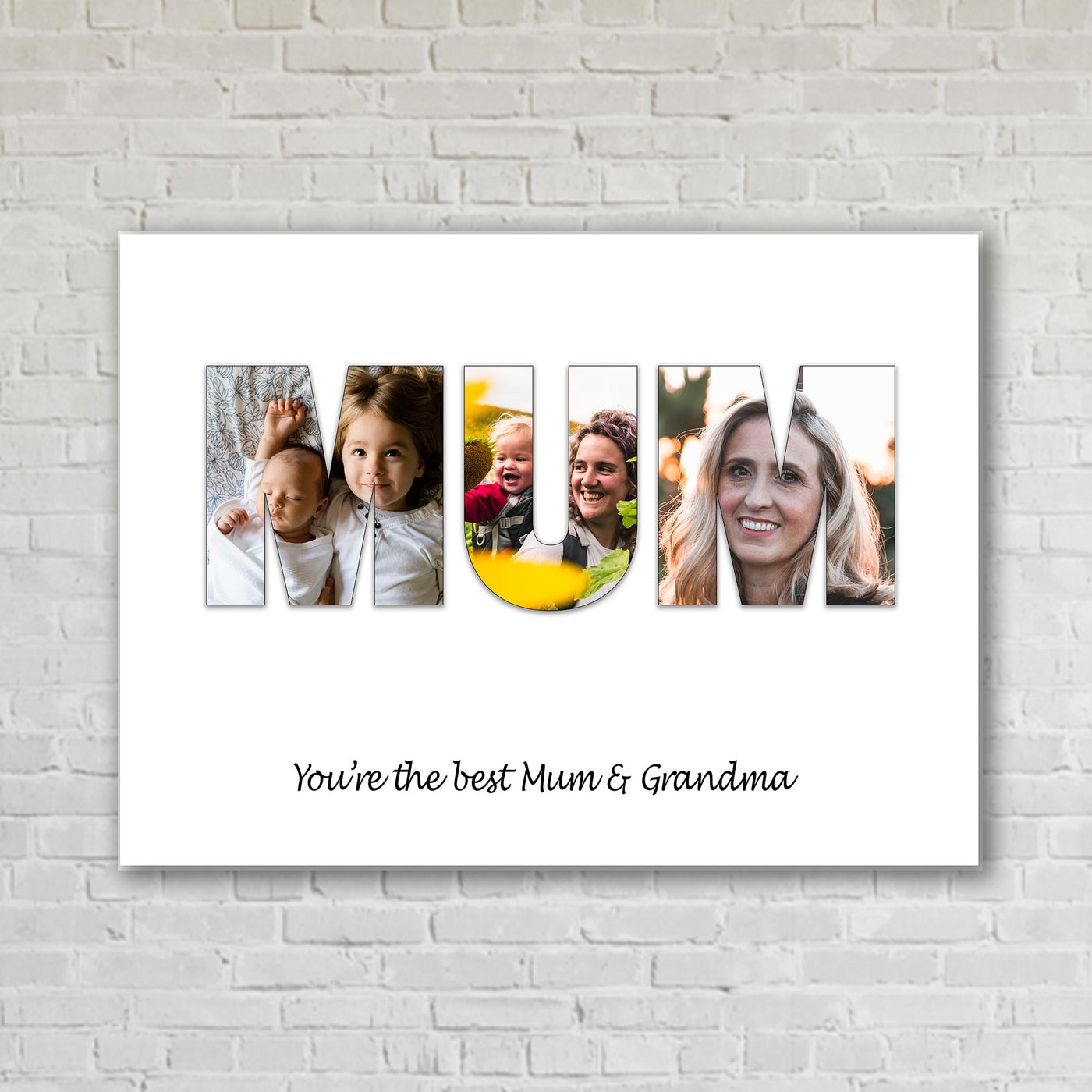 MOM/MUM/DAD Photos Word Cutout Custom Artwork