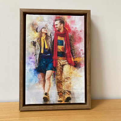 Personalized Watercolor Portrait - Canvas