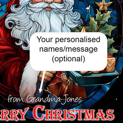 Illuminated Artwork Christmas Illustration "Snowy Town" with Personalisation