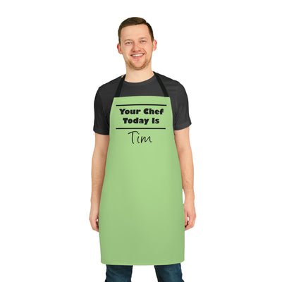 Personalised Kitchen Apron "Your Chef Today Is"