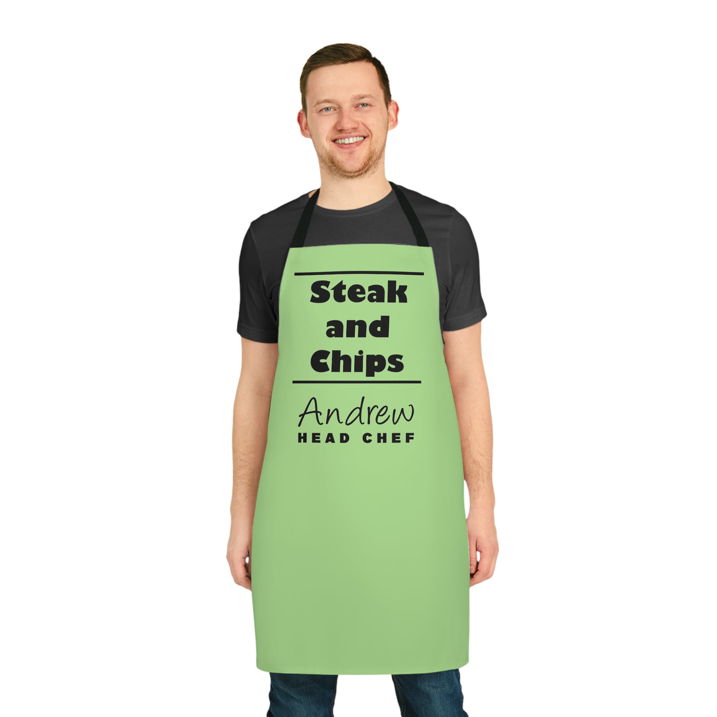 Personalised Kitchen Apron "Steak and Chips"