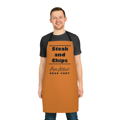 Personalised Kitchen Apron "Steak and Chips"