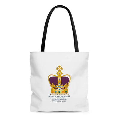 Canvas Tote Bag - Coronation Crown Emoji for Charles III