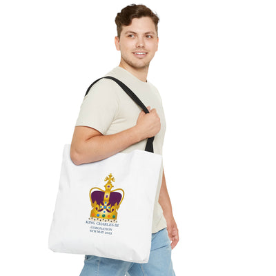 Canvas Tote Bag - Coronation Crown Emoji for Charles III