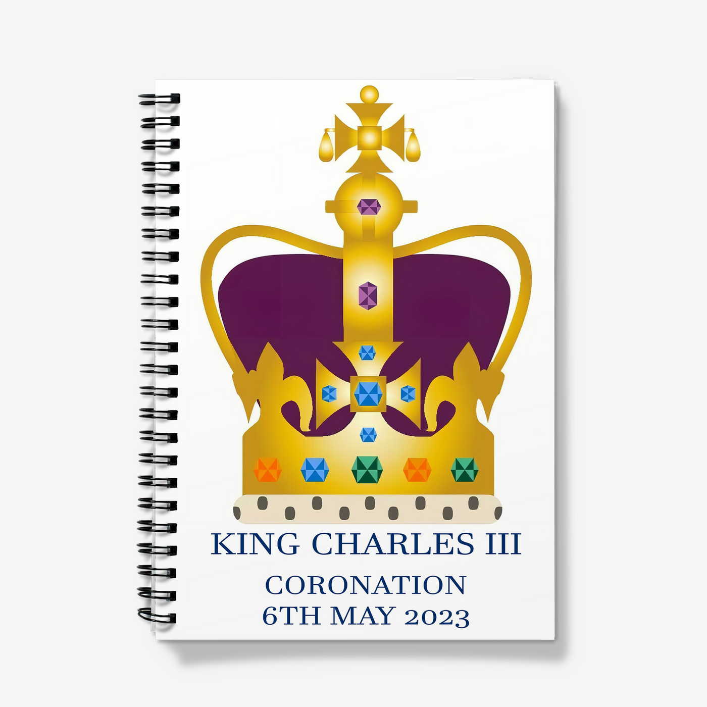 Notebook - Coronation Crown Emoji for Charles III