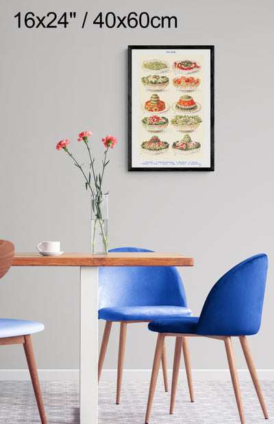 "Mrs Beeton's Salads" on Framed Prints, Canvas, Aluminium, Acrylic or Print-only