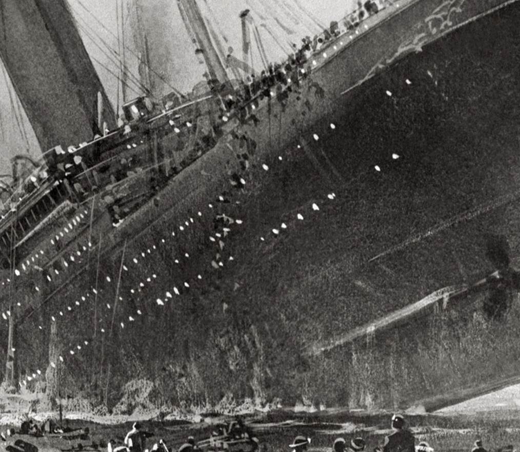 "Titanic Sinking" by Willy Stower on Framed Prints, Canvas, Framed Canvas, Acrylic or Print-only