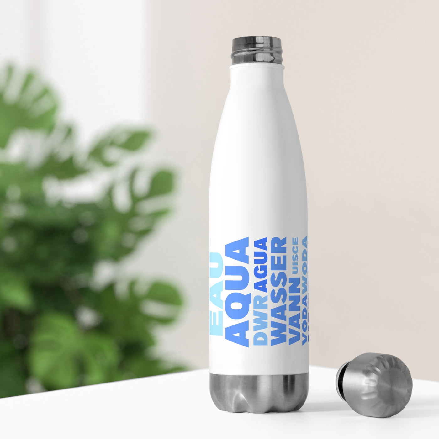 Personalised Steel Water Bottle - Languages Design