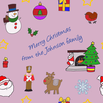 Personalised Christmas Wrapping Paper - Design 1