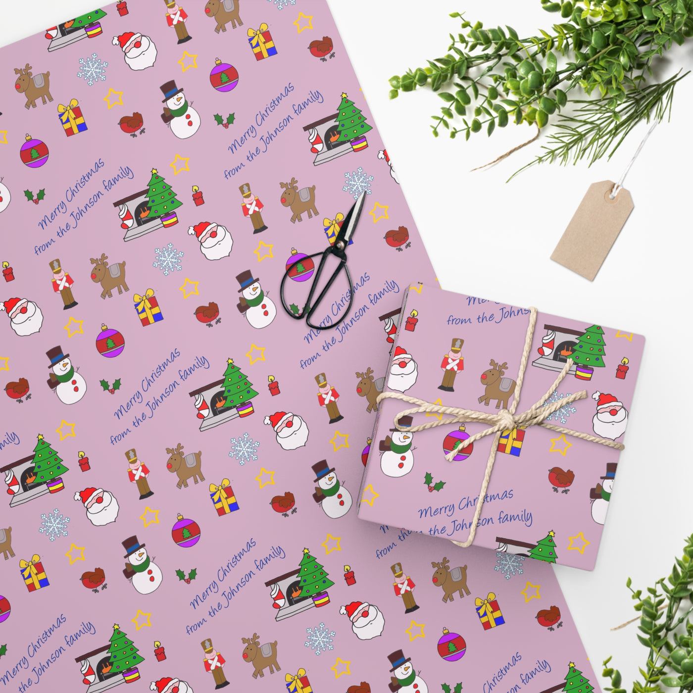 Personalised Christmas Wrapping Paper - Design 1