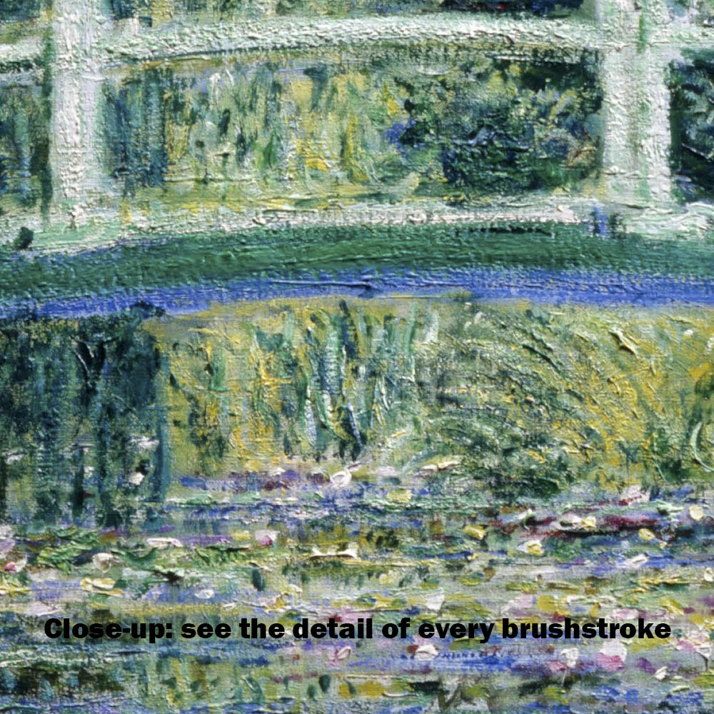 "Water Lilies" by Monet on Framed Canvas, Acrylic, Canvas, Framed Prints or Print-only