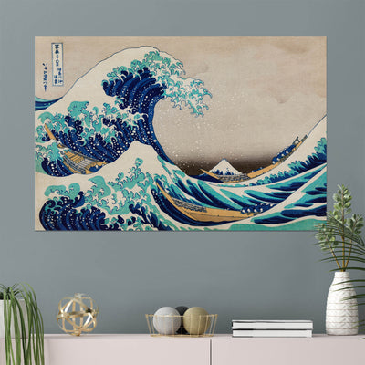 "The Great Wave off Kanagawa" by Katsushika Hokusai on Canvas, Framed Canvas, Acrylic, Framed Prints or Print-only