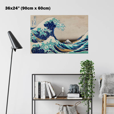"The Great Wave off Kanagawa" by Katsushika Hokusai on Canvas, Framed Canvas, Acrylic, Framed Prints or Print-only