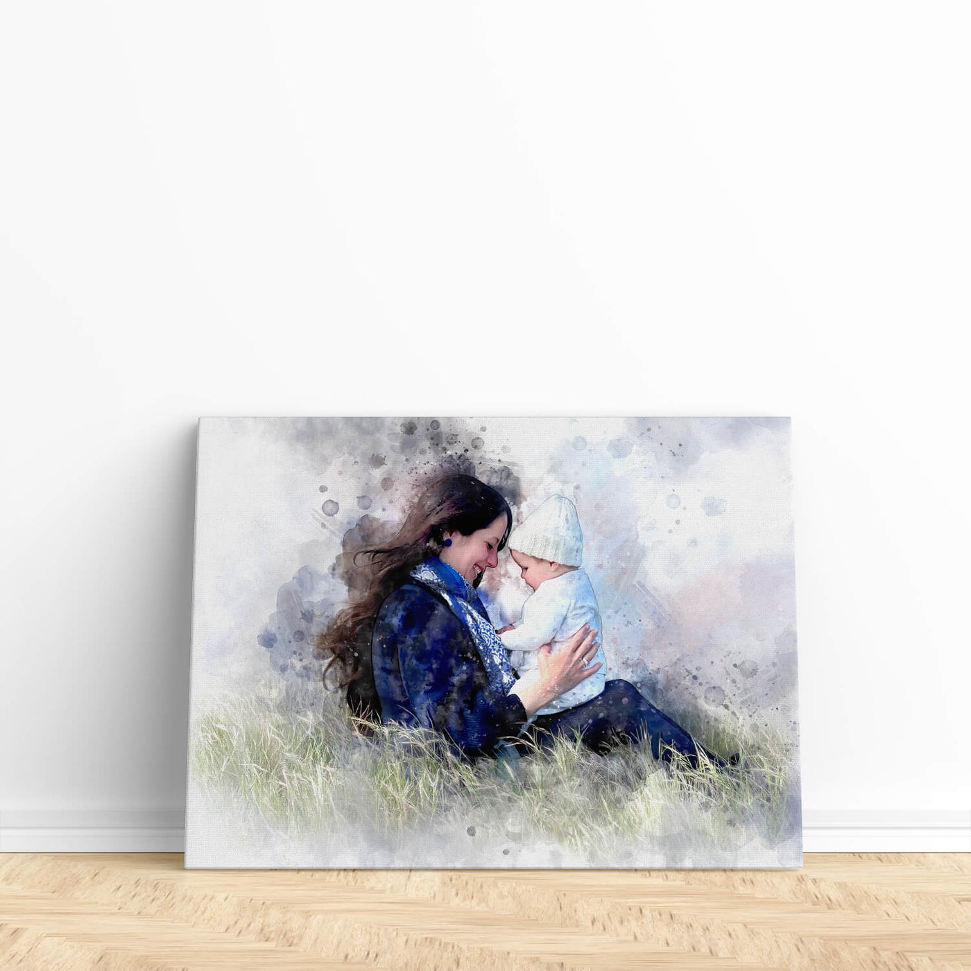Personalized Watercolor Portrait - Canvas