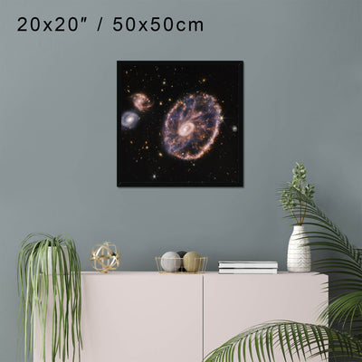 "Cartwheel Galaxy" on Framed Canvas, Acrylic, Canvas, Framed Prints or Print-only